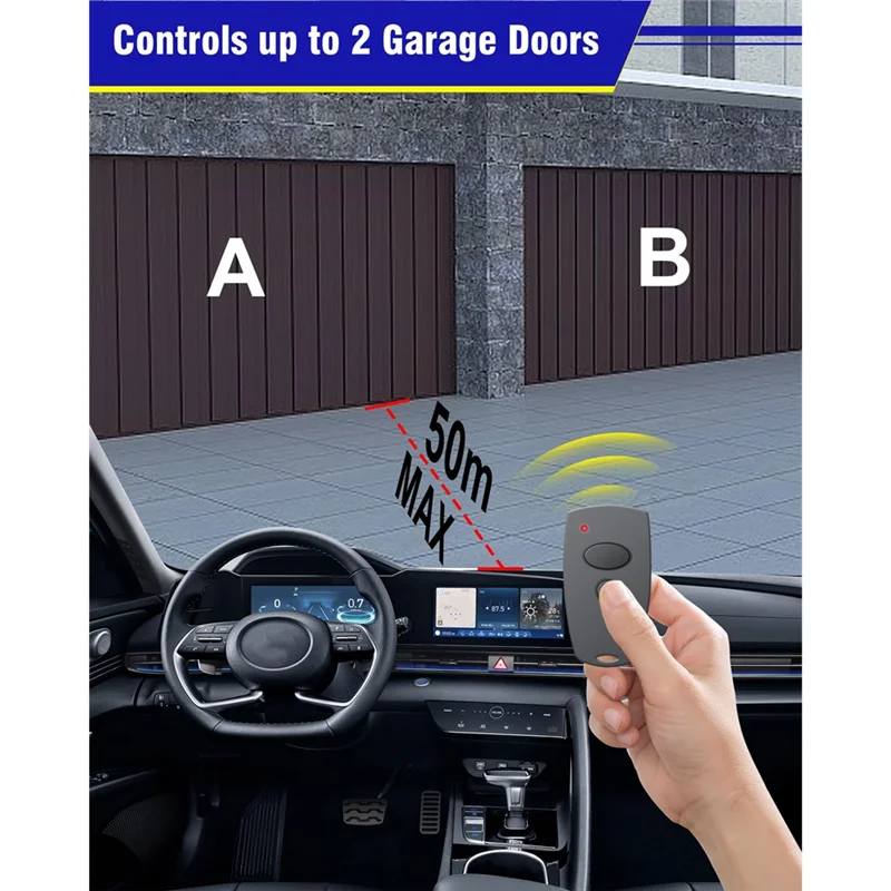 B27B 868Mhz Remote Control Transmitter Handheld For Garage Door For Marantec Digital 302,304 382,384 Roll Code,2 Channel