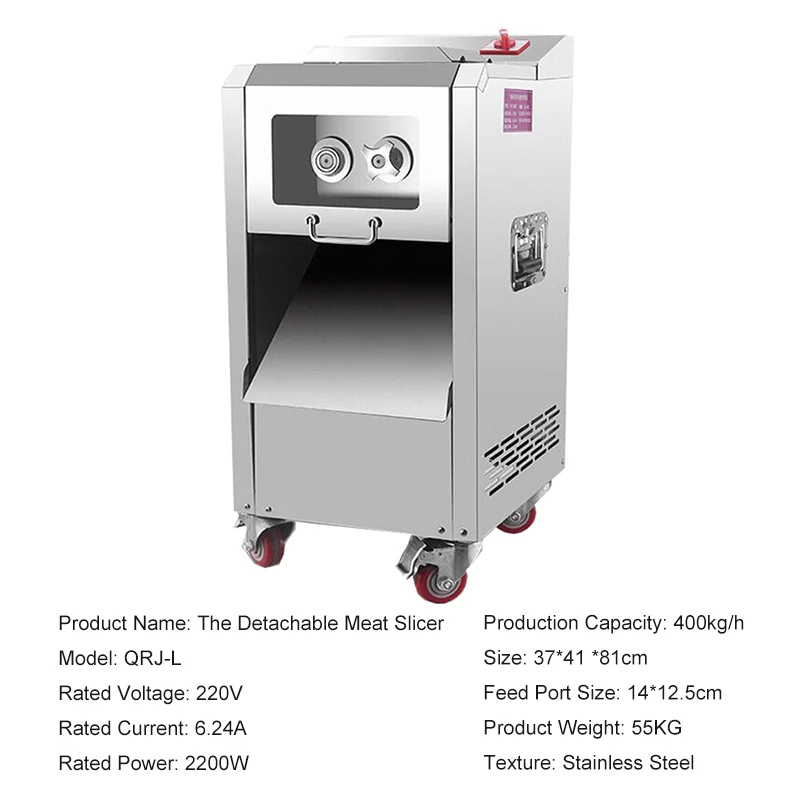 Electric Meat Slicer Commercial Vertical Meat Cutting Machine Automatic Vegetable Cutter Shredder Dicing Machine