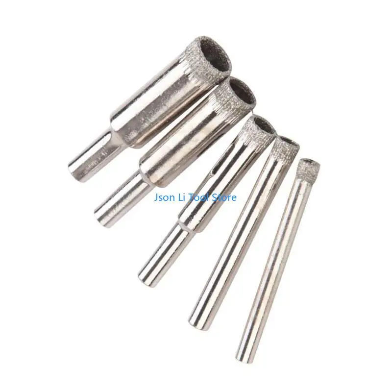 Y08D 5 Pcs 5-12mm Ceramic Hole Drilling Bits for Manual Electric Drill Diamond Hole Drill Bit Set Rust-resistant