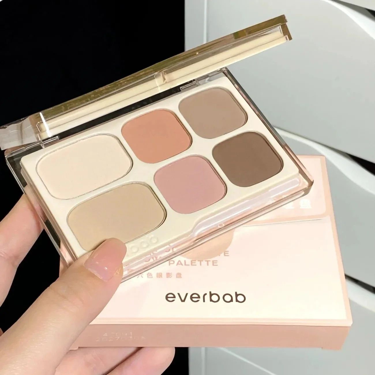 EVERBAB 6 Color Eyeshadow Palette Long Lasting and Easy To Apply Pearlized Glitter Eyeshadow Daily Makeup Palette Косметика