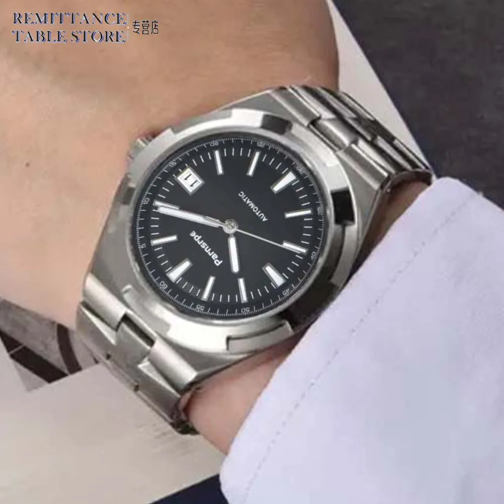 

Parnsrpe Men's Watches High Quality Stainless Steel Case Bracelet NH35 Movement Luminous Aseptic Dial Men's Mechanical Watches