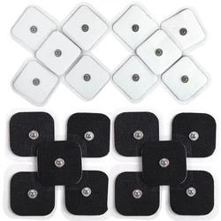 10/20/50pcs Non-woven Electrode Pads 4x4cm Snap On Replacement For Tens Acupuncture Digital Machine Slimming Massager Therapy