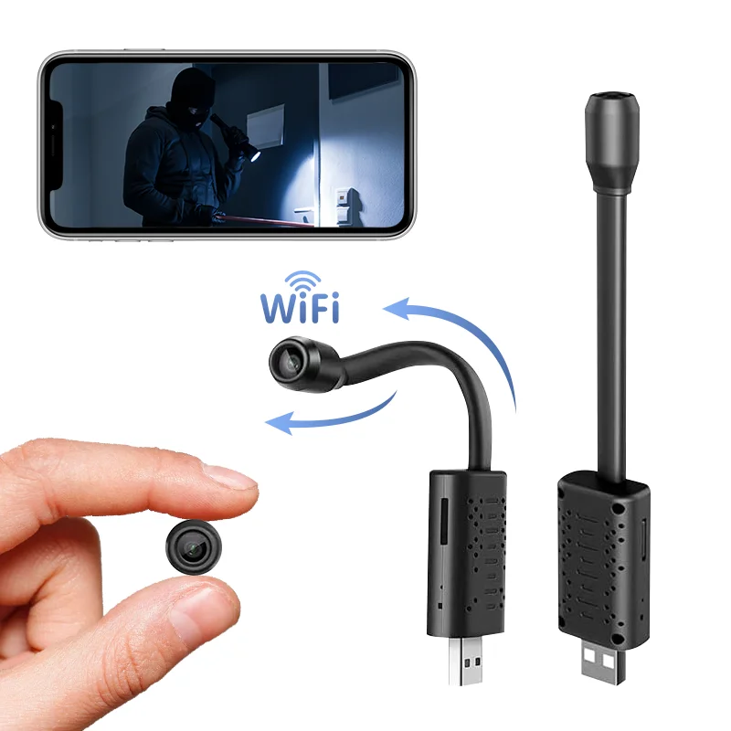 V380 Mini Wireless Wifi Camera HD Motion Detection U21 Wifi USB Portable Home Security Camcorder Smart Cctv Ip Camera view 3