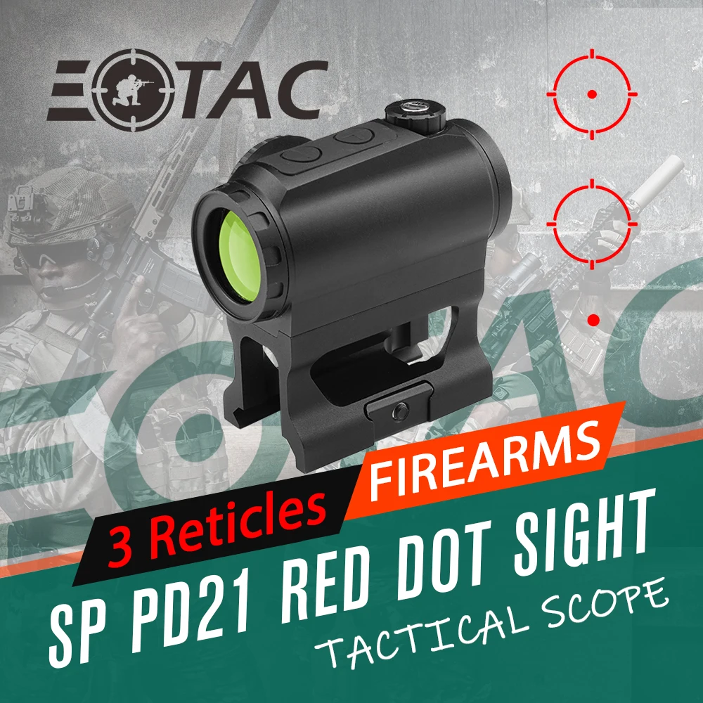 

Sentinel PD21 1x21mm Solar Red Dot Sight SPECPRECISION Multiple Reticles Tactical Hunting Optics For Real Rifle Fit 20mm Rail