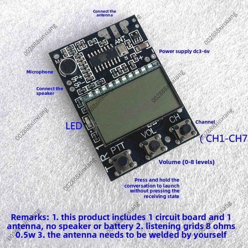 Walkie-talkie Circuit Board Transceiver TR1 Suitable for Two-way-radio Transceiver Walkie-talkie