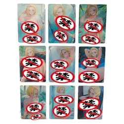 9Pcs/set Anime Dragon Ball Card Android No. 18 Nude Sexy Card Homemade ACG Beach Bikini Game Toy Gift Comic Collection Card