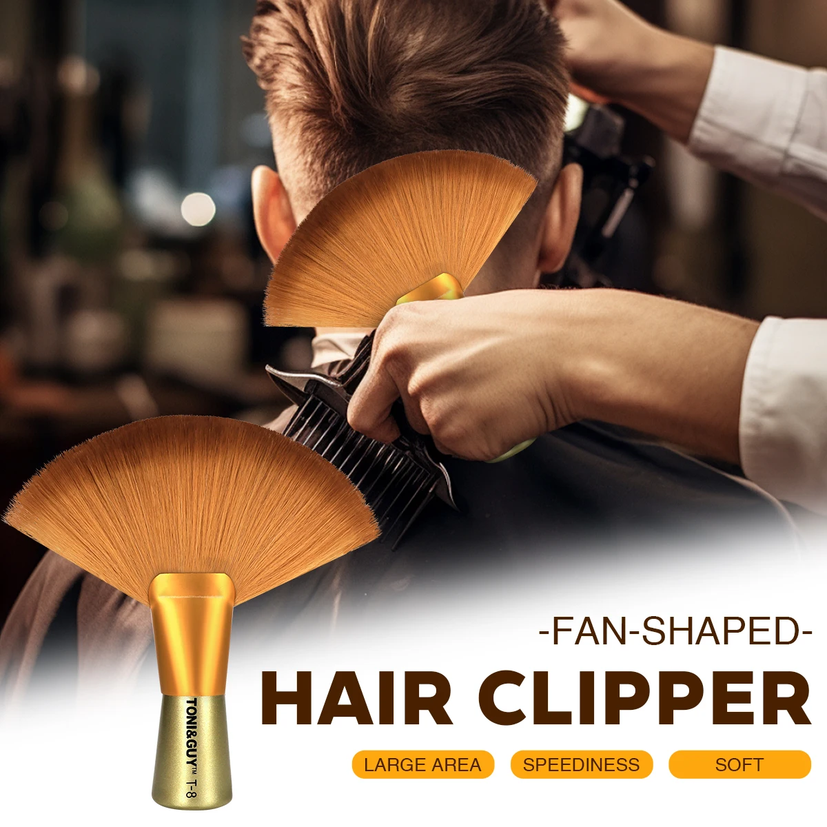 Barbershop Neck Brush, Hairdressing Cleaning Duster for Broken Hair Removal, Must-Have Haircut Accessories
