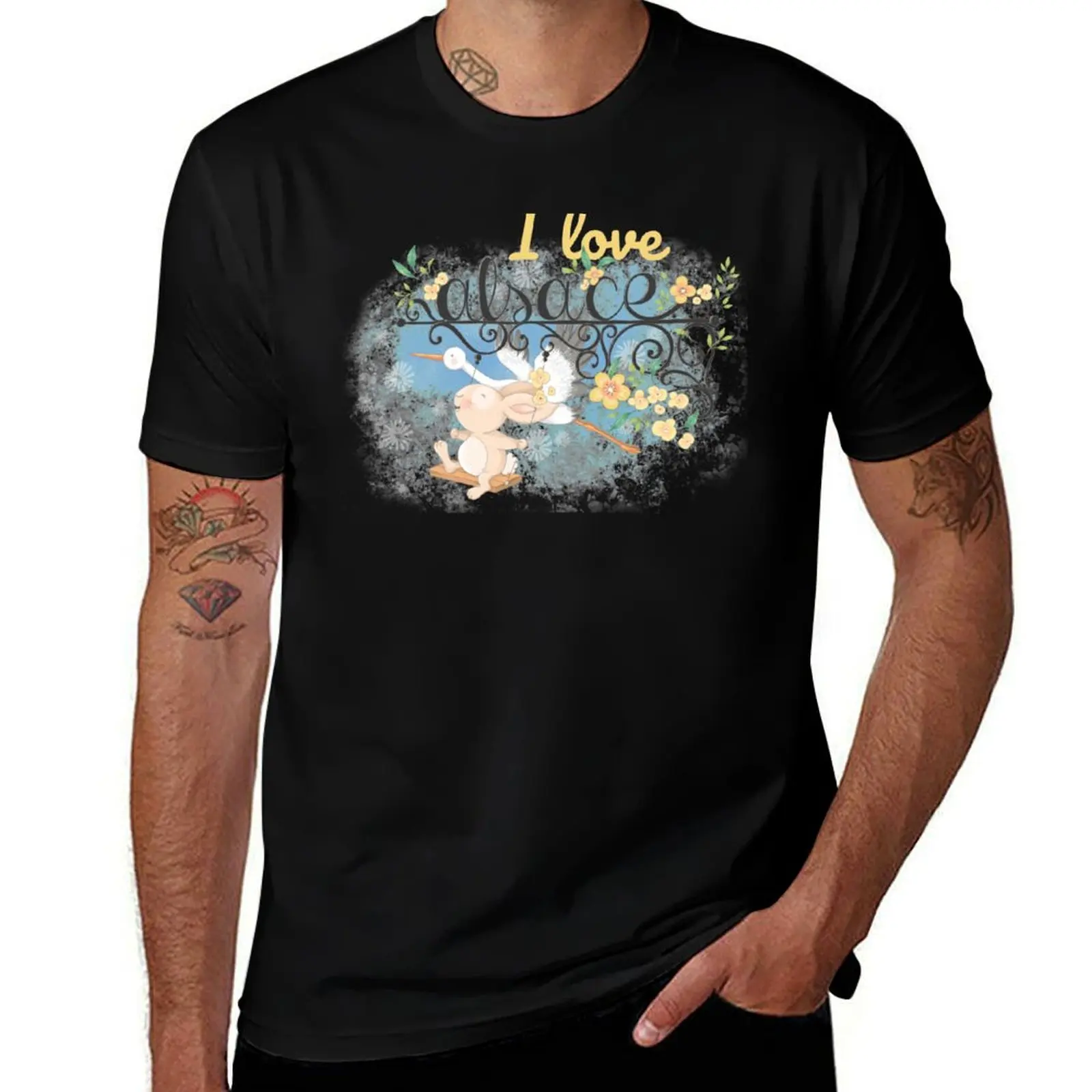 Flying high cause we're in Alsace T-Shirt Novelty Print Casual Tee Shirt T-Shirt