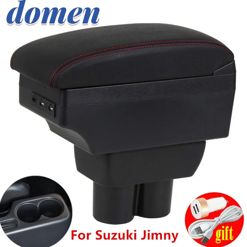 

For Suzuki Jimny Armrest box Interior Parts special Retrofit parts Car Armrest Center Storage box with USB LED light