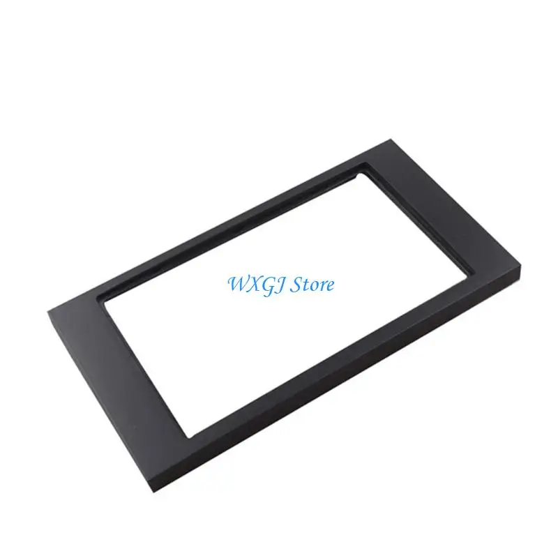 37JE Center Console Head Unit Trim Panel, Double DIN Plastic Mounting Frame with Inner Insert Section for Car Radio Opening