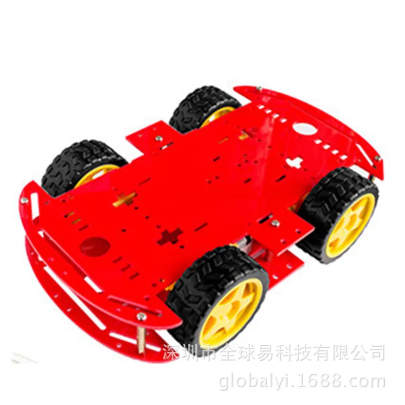 Picture 4: 4WD Smart Robot Car Chassis Kit - Strong Magnetic Motor with Encoder (Dual-Layer/Single-Layer) for Arduino/Raspberry Pi