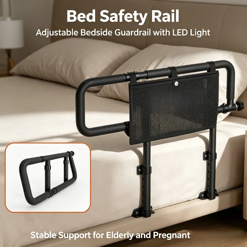 No Drill Foldable Bed Side Assist Rail For Elderly Pregnant Women Hospital Nursing Home Safety Handrail Getting Up Support