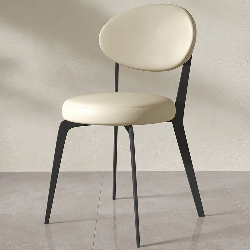 Nordic Cream Style Dining Chair Modern Light Luxury Simple Home Backrest Italian Restaurant Hotel Box Comfortable Designer Chair