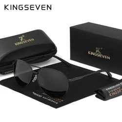 KINGSEVEN Fashiaon Pilot Alloy Sunglasses Polarized UV400 Anti-glare Gradient Trendy Glasses Women Luxury Vacation Eyewear
