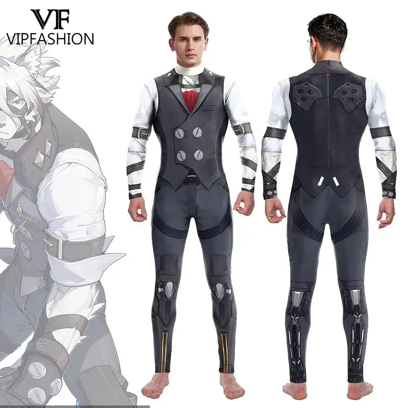 

VIP FASHION Zenless Zone Zero Von Lycaon Costume Game Cosplay Jumpsuit Man Suit Pattern Zentai Suit School Holiday Party Clothes