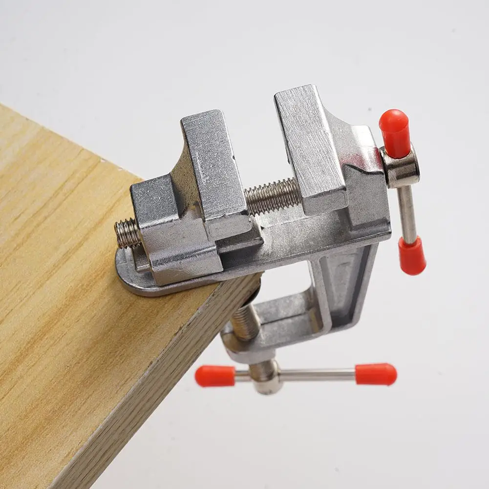3.5 Inch Aluminum Mini Bench Vise, Multi Functional Clamp On Table Vice for Jewelry Hobby Model Making and Repair Tool