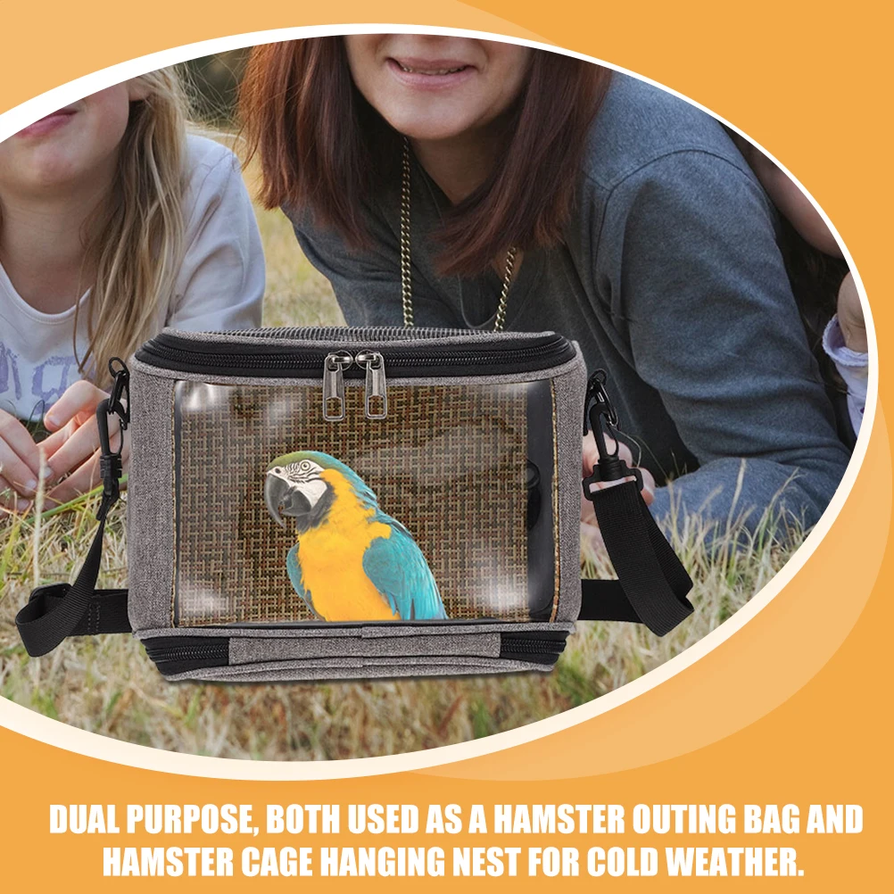 

Dual Purpose Hamster Bag Small Pet Carrier Portable Zippered Travel Outdoor Carrier Bag For Guinea Pig Bunny Rat Cage Hanging