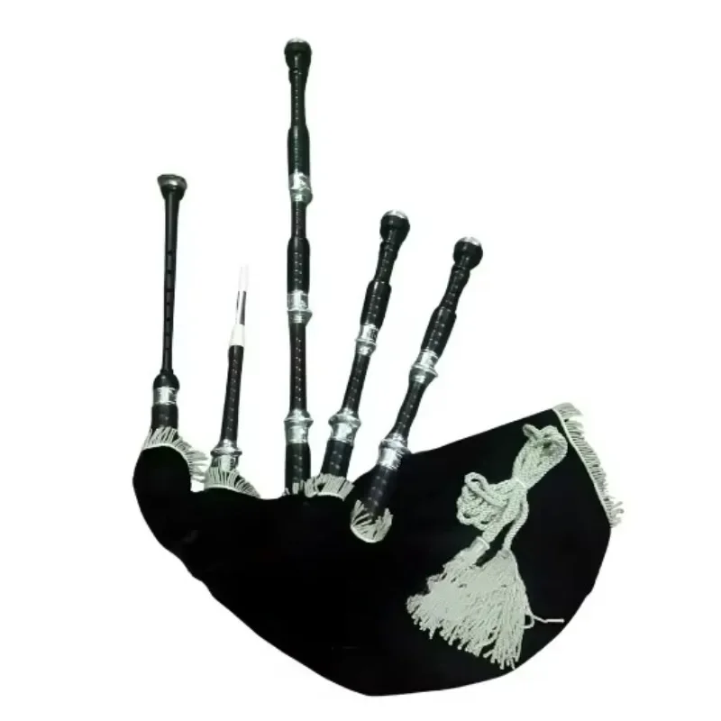

Premium Highland mahogany bagpipes, black base
