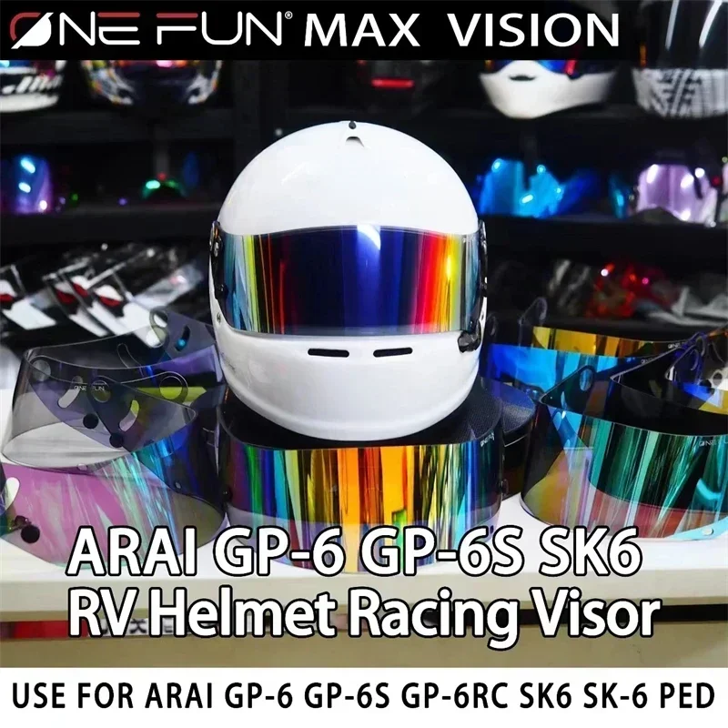 ل GP-6 SK6 PED GP-6S GP-6RC كامل الوجه سباق كارت خوذة درع UV Visera كاسكو موتو استبدال دراجة نارية خوذة قناع