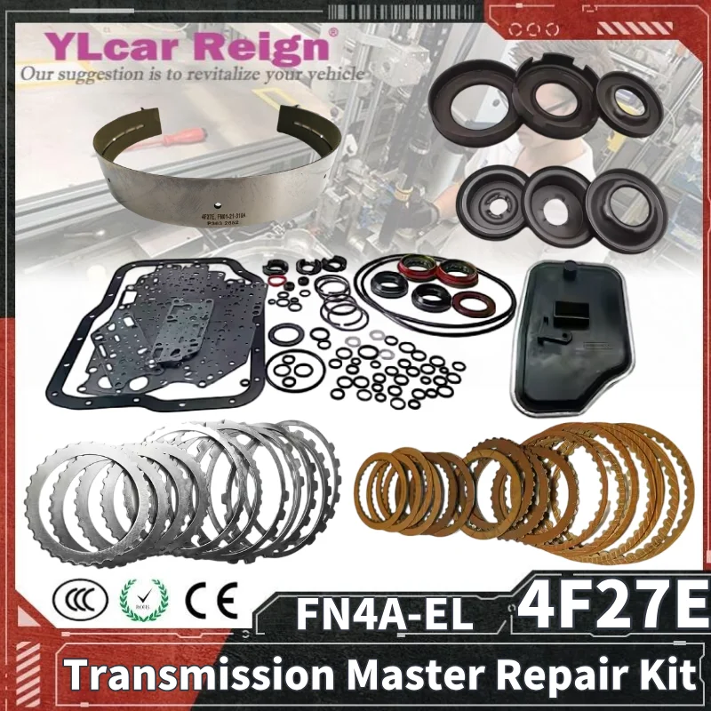 

4F27E FN4A-EL FN4AEL Transmission Master Rebuild Kit Overhaul Repair Kit Friction Discs Filter Brake Band Pistons For Mazda Ford