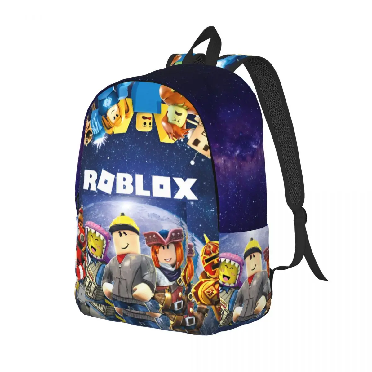 R-Robloxes Game Fashion Backpack Durable High School Work Games Factory Daypack for Men Women Laptop Computer Shoulder Bag