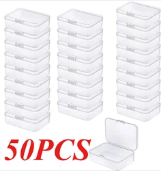 20/30/50PCS Rectangular Storage Box with Lid Small Container Card Learning Supplies Screw Battery Transparent Storage Box