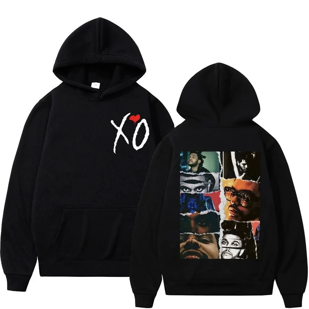 

LE 2024 Hot Singer The Weeknd Double Sided Print Hoodie Men Women Hip Hop Vintage Hooded Sweatshirts Trend Fashion