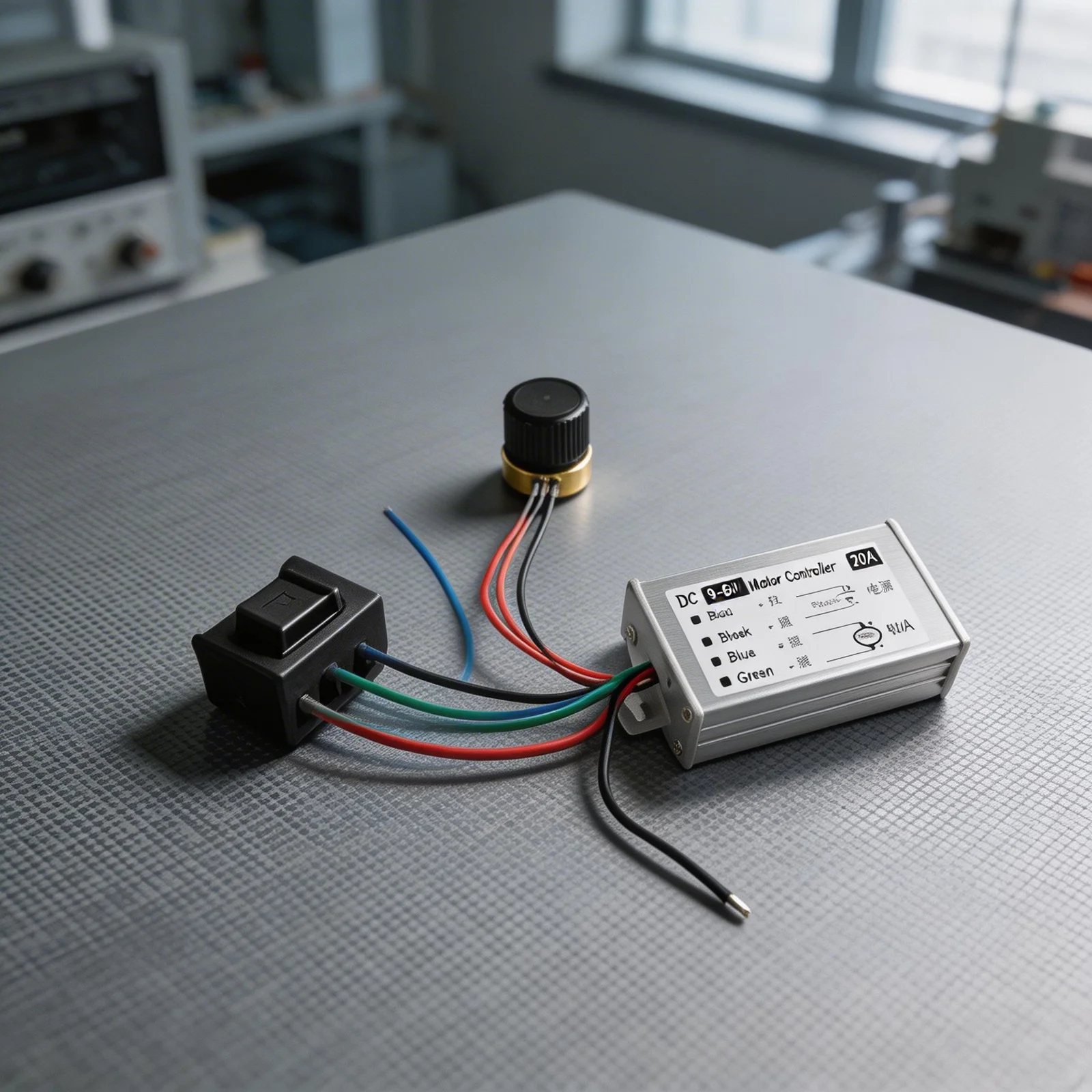 10A 9-60V DC Motor Stepless Variable Governor Brushed Controller Reversible for pwm Control Forward/Reverse Drive Switch