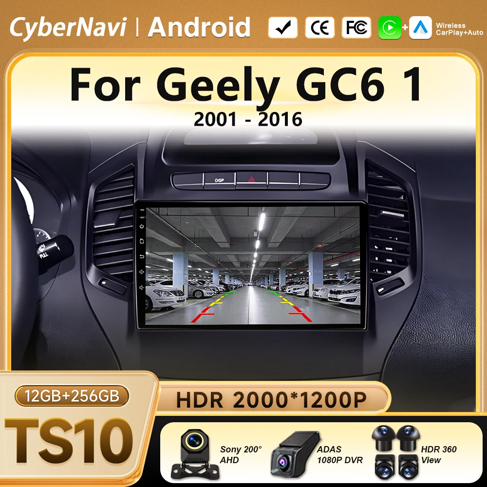 

Android 16 For Geely GC6 1 2014 - 2016 Car Radio GPS Stereo Navigation head unit Multimedia Player Auto BT DSP Wireless No 2din