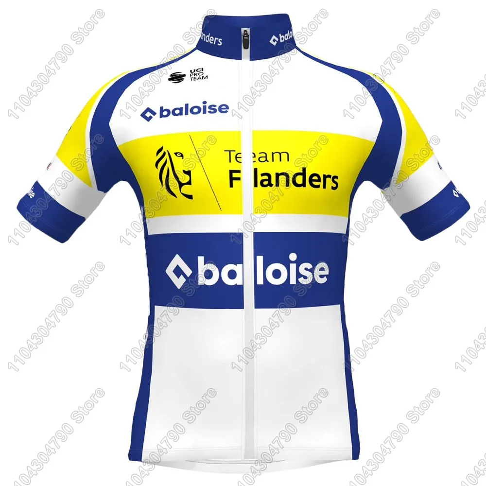 2025 FLANDERS BALOISE Team Cycling Jersey Set Belgium Clothing Road Bike Suit Mountain Bicycle Shirt Bib Shorts MTB Ropa Maillot