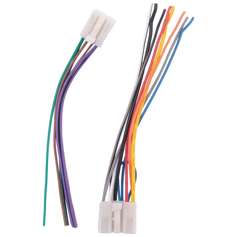 ABQB-Universal Stereo Cd Player Wiring Harness For Toyota/Scion/Subaru Wire Adapter Aftermarket Radio Plugs 1 Pair Connector Cab