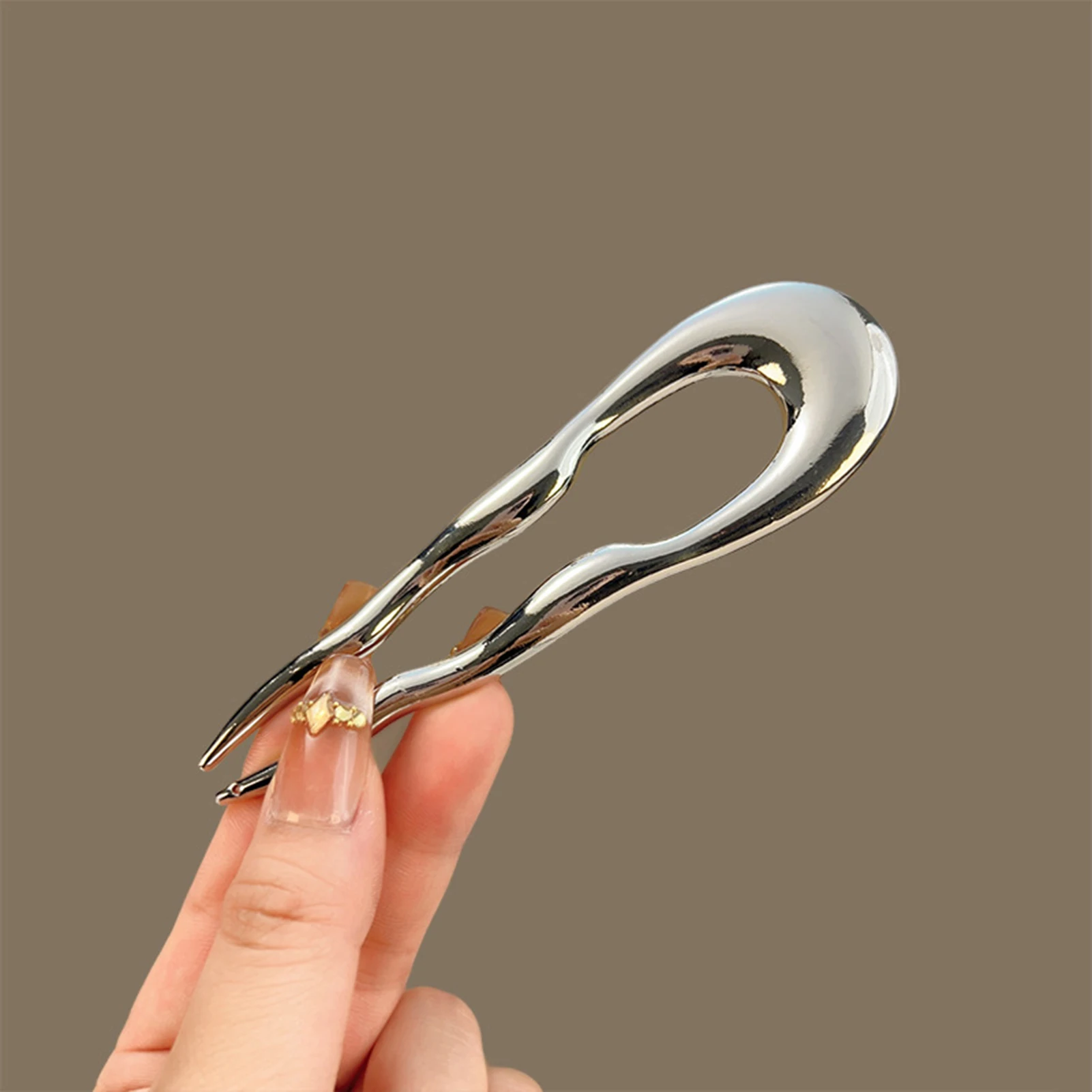 Vintage spinki do włosów w kształcie litery U, trwałe, ze stopu, w stylu chińskim, do upinania włosów z tyłu głowy, modne akcesoria do włosów dla kobiet.