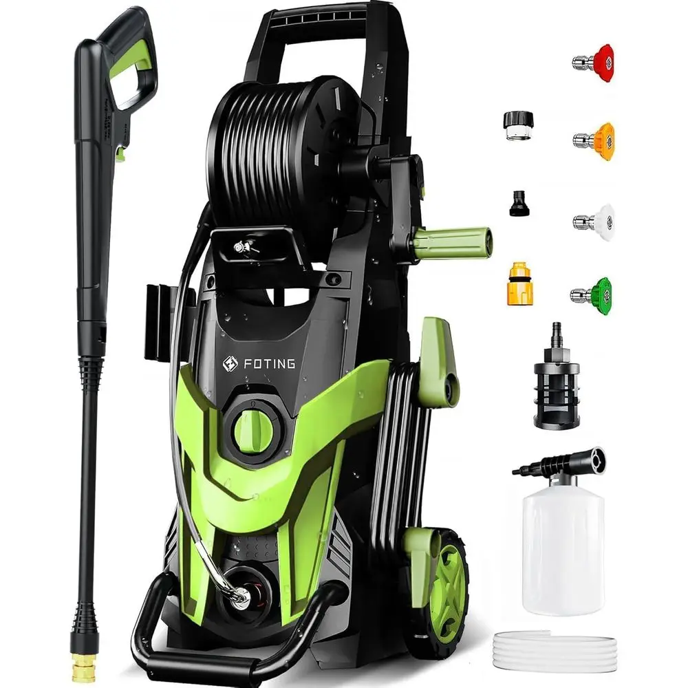 

2026NEW Prure Power Washer 4500PSI with 4 Quick Cont Nozzles, Inlet Hose & ilter, oam Cannon or Cars/ences/Driveways/Patios/Home
