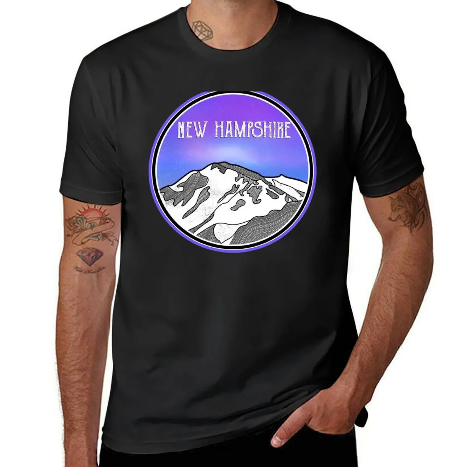

New Hampshire Mountains T-Shirt clothes rapper graphic tees slim fit t shirts for men