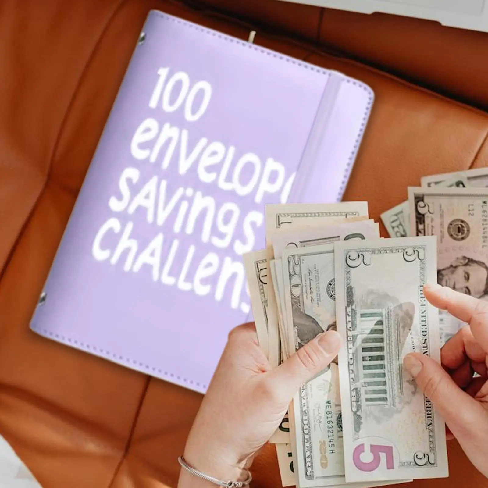 100 Umschläge Geldspar-Challenge Budget-Planer 100-Tage-Tracker zum Sparen von 5050 Dollar für Budget-Tracking für Erwachsene – Detail 8