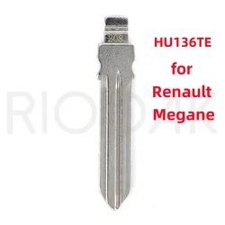 10pcs/lot Metal Key Universal Car Key Blank HU136 HU136TE Flip Remote Key Blade for Renault Megan Modus Clio Modus Kangoo Logan