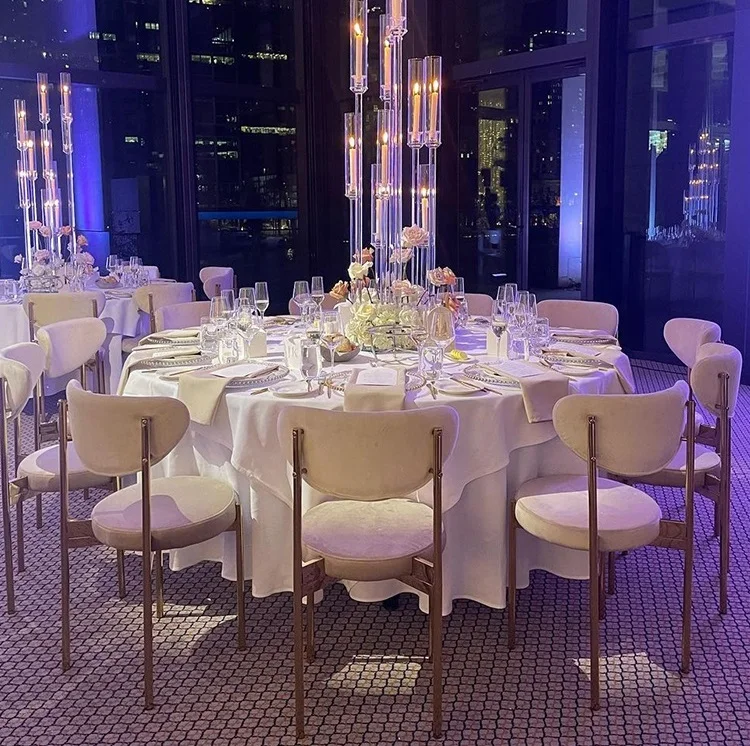 *Luxury Event Stainless Steel Wedding Chair Hotel Hall Party Events Chair With Detachable Cushion