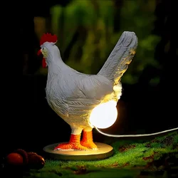 Chicken Desk Lamp Taxidermy peeling egg lamp statue lifelike funny LED chick night light decoration for home bedroom decoration