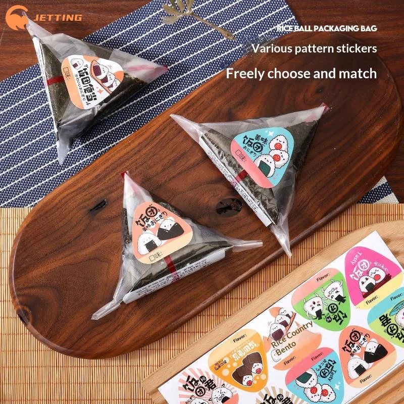 (New) 20/100 Pcs Triangular Rice Ball Packaging Bags Nori Seaweed Onigiri Sushi Easy Tear Portable Bento Supplies
