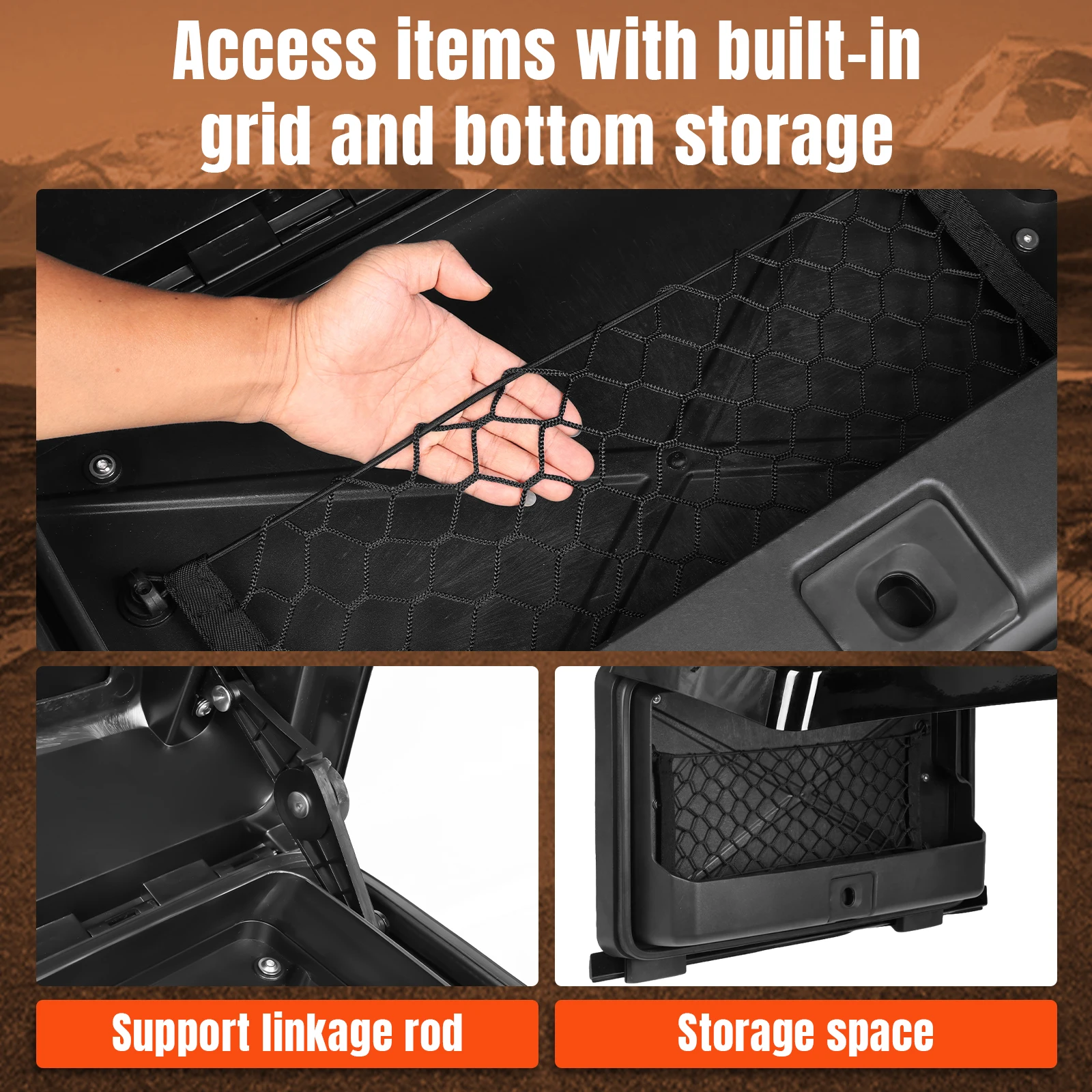 صندوق أدوات تخزين خارجي للسيارة مع قفل لسيارة لاند روفر ديفندر 2020-2024 (110)