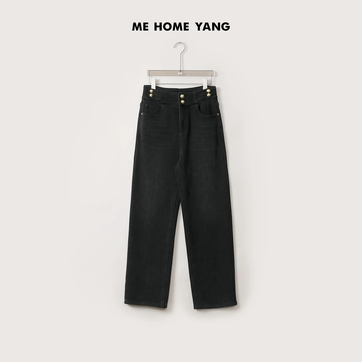 

Джинсы с высокой талией из вельвета и денима, с высокой эластичностью, BM Gold Blue, женские широкие брюки, зимний сезон, повседневные, стильные