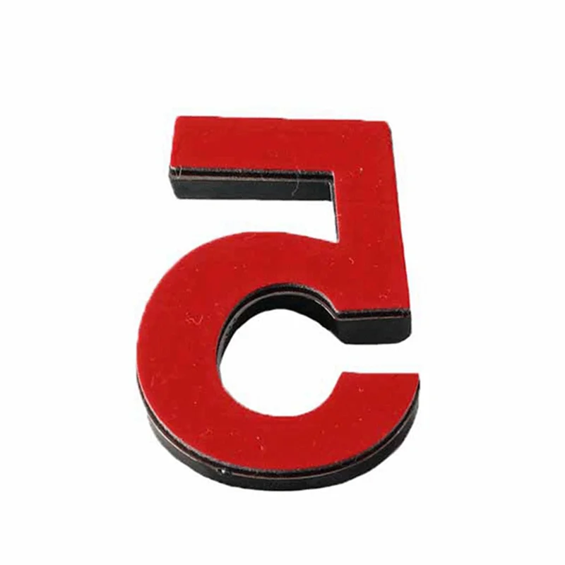 3D 0-9 Ziffern Zimmer Tor Nummer Gebäude Tür Adresse Wohnung Boden Hotel Nummer Aufkleber Platte Haus Nummer einfache Installation