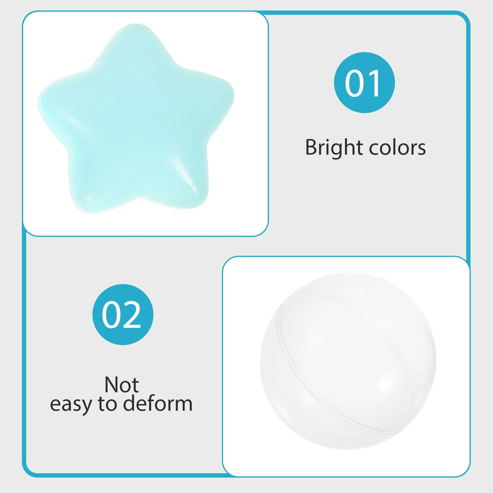 

100Pcs Plastic Ocean Balls Round-Shaped Colorful Pits Balls for Ball Pits Playhouses Swimming Pools Birthday Party Props