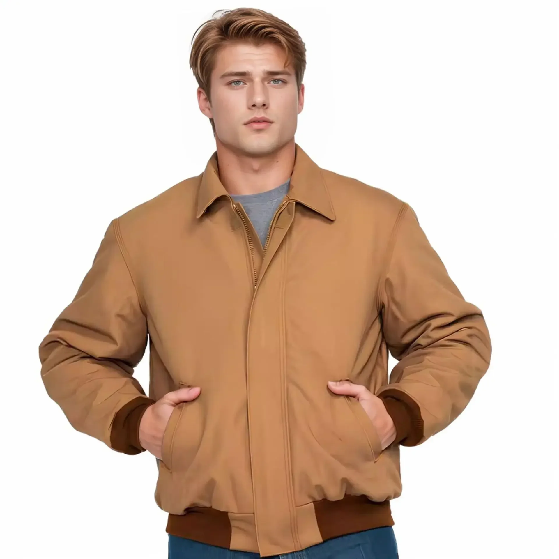 Spring and Autumn New Style European Size Color-blocking Jacket, Quality Fashion Casual Ribbed Edge Lapel Men's Coat S-XXL