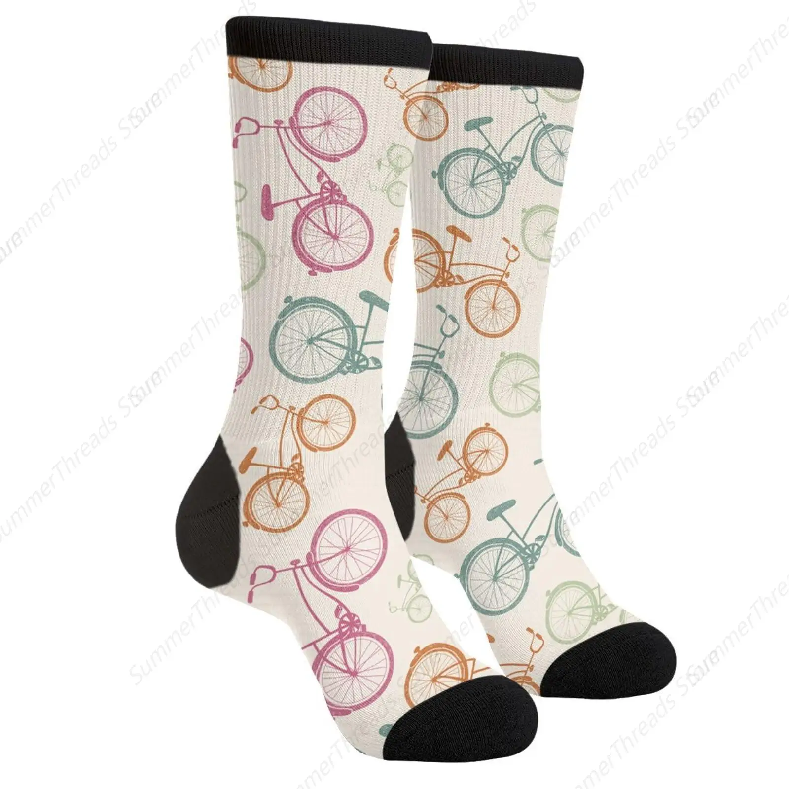 Camping Cycling Mountain Bike Forest Casual Unisex Novelty Fun Crew Socks Fashion Comfortable Men And Women Crazy Dress Socks