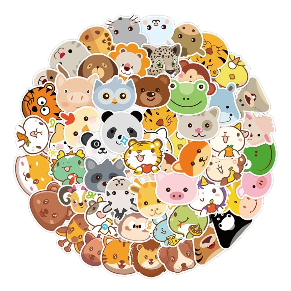 50 Pieces Assorted Animal Avatar Stickers - Cute Decorative Decals for Laptops, Journals & Phone Cases Papery Pop Store