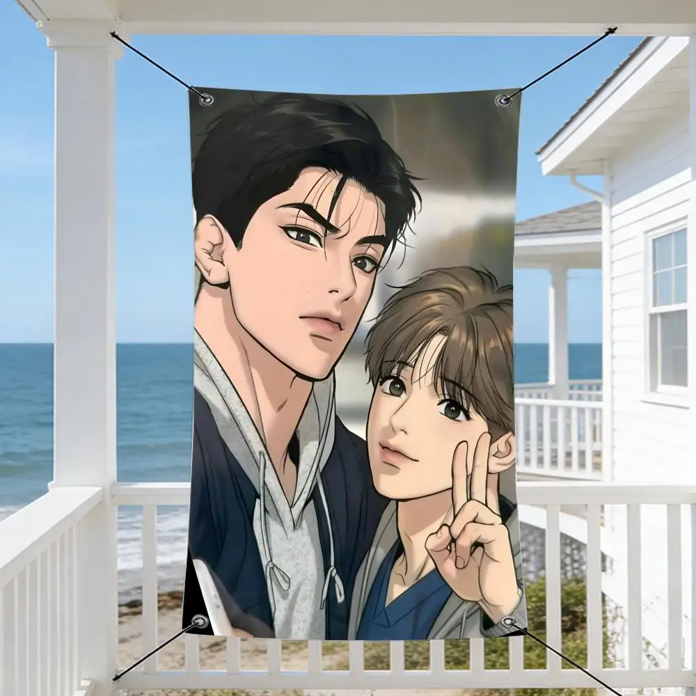 Manhwa J-Jinx Flags Cozy Home Flag 4 Grommets Anti-Wrinkle Waterproo  Indoor