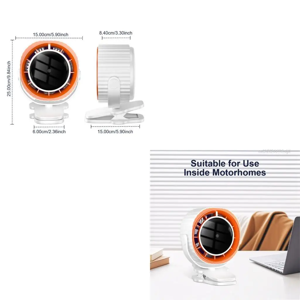27RB Practical Small Desktop Fan Comfortable Small Clip Fan Rechargeable Air Cooling Fan ABS Texture Suitable for Home Table