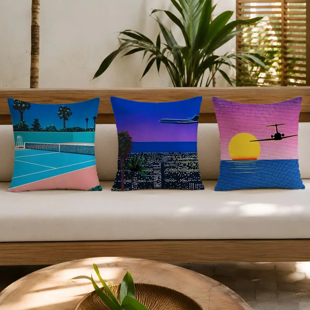 Pretty Art H-Hiroshi Nagai Cushion Cover Wrinkle-Resistant Short Plush Cushion Covers Breathable Machine-Washable