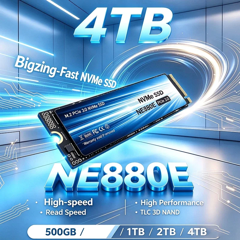 2026 Original NE880E NVMe SSD M.2 2280 PCIe3.0 High Performance Internal Drive 500GB 2TB 4TB Storage Upgrade For Desktop Laptop